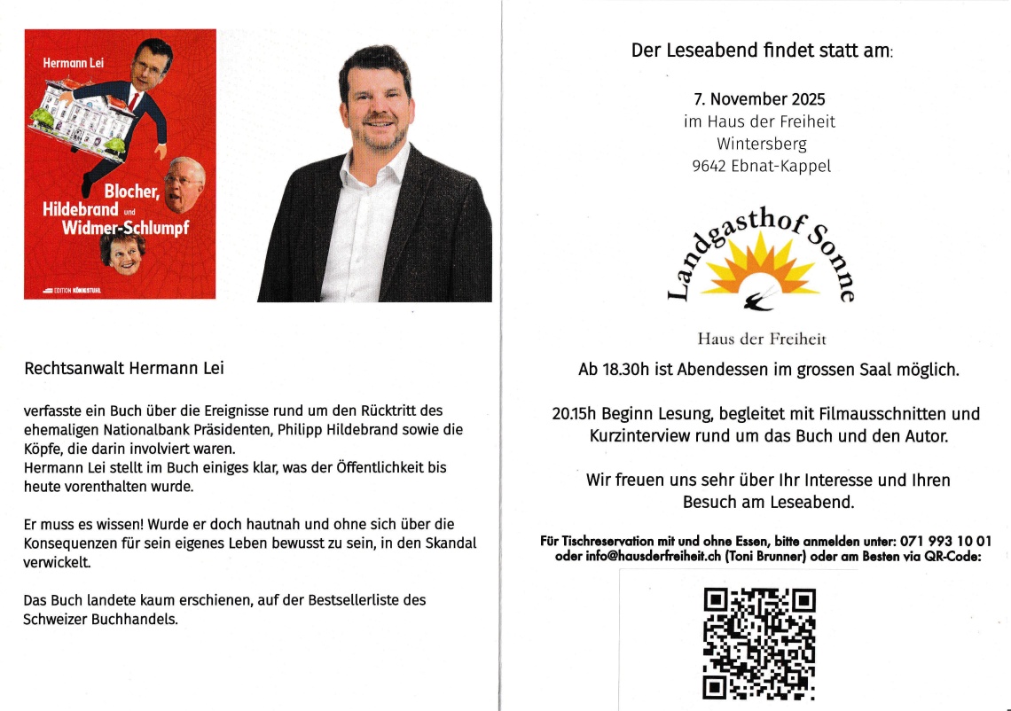Lesung mit Hermann Lei (Freitag, 07.11.2025 um  18.30 Uhr)