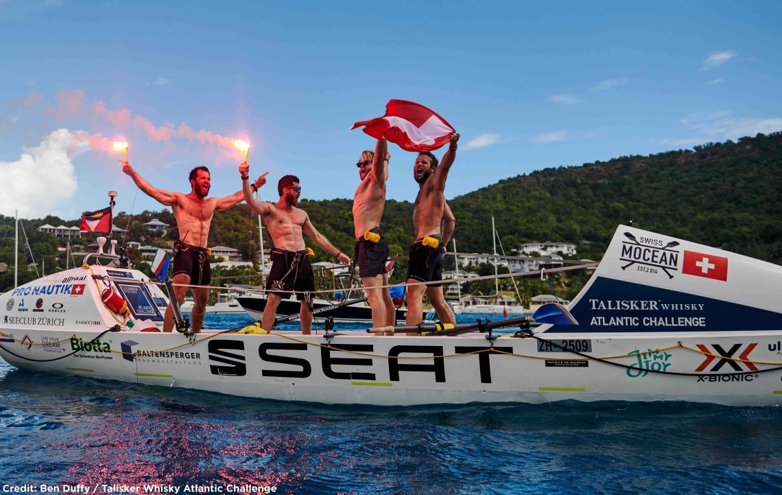 In 30 Tagen über den Atlantik gerudert - das Swiss Mocean Team erzählt von ihrem grossartigen Erfolg (Freitag, 23.03.2018 um  20.00 Uhr)